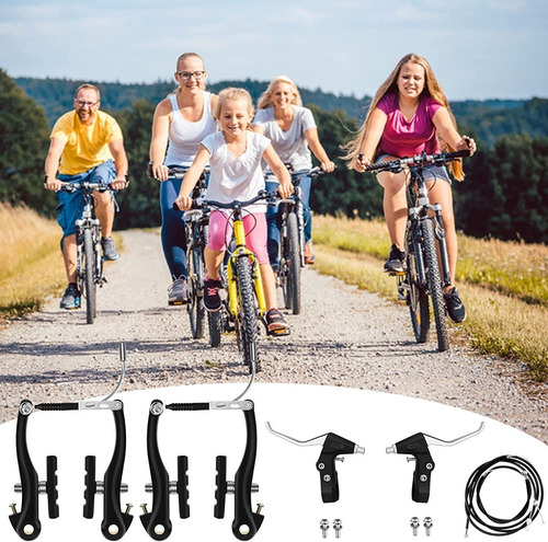 Imagen 6 de 10 de Kit Frenos V-brake Aluminio Logan Sistema Shimano Del Y Tras