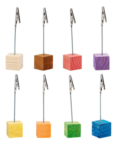 8 Uds Diy Clips De Madera De Colores Carpeta De Notas De