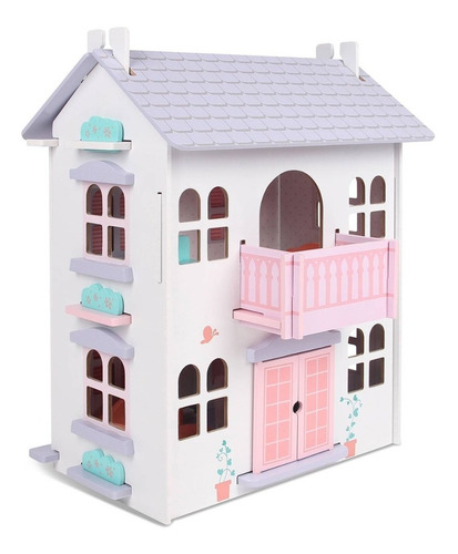 Imagen 1 de 5 de Casa De Muñecas Para Niñas Edufun De Madera 10 Pcs