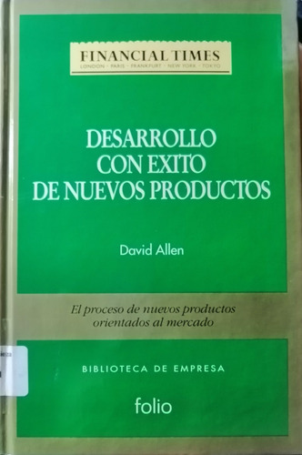 Libro Desarrollo Con Exito De Nuevos Productos. David Allen