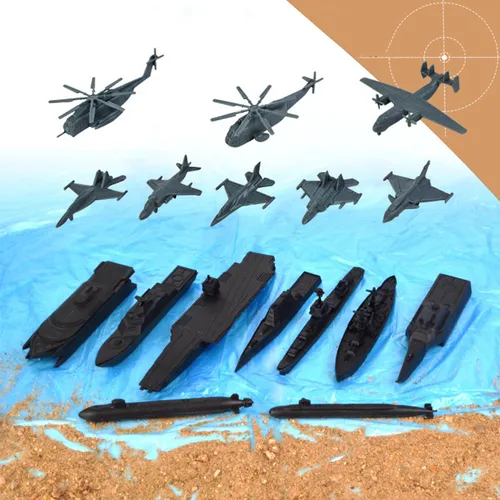 17 Piezas Juguete Portaaviones Juguete Con Modelos De