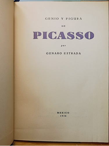 Genaro Estrada - Picasso