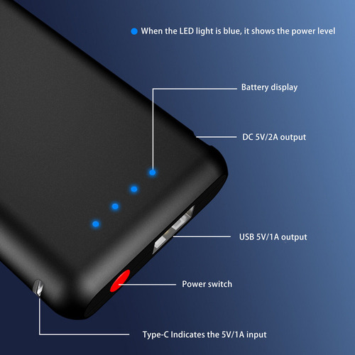 2 Pilas Recargables De 4000 Mah, 10 W, 5 V, 2 Unidades, Para