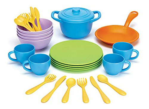 Set Cocina Y Comedor De Plástico Reciclado - Green To