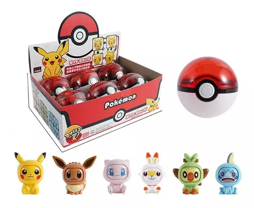 Kit 6 Pokemon Troca Rosto / Face + 6 Pokebolas Boneco Figure