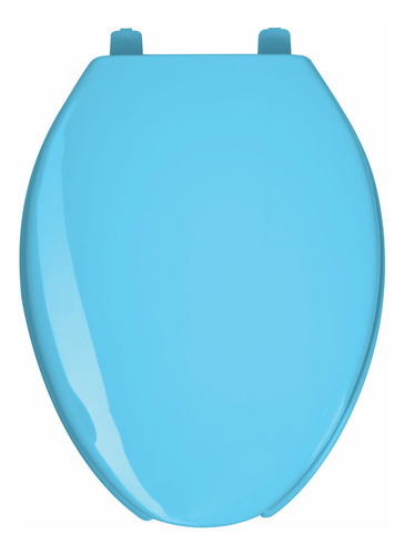Asiento para inodoro Foset AWC-45 de polipropileno con forma ovalada azul liso