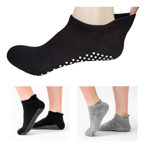 4 Pares De Calcetines Con Agarre Para Pilates Y Yoga, Calcet