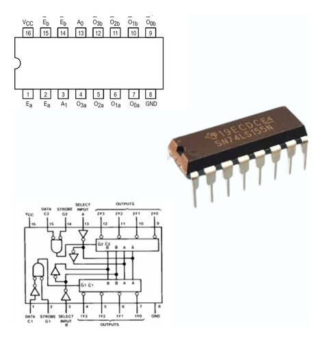 Circuito Integrado 74ls155 Pack 10 Piezas