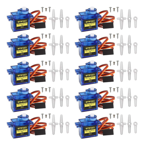 Smraza Kit De 10 Piezas Sg90 9g De Micro Servo Metal Para Br