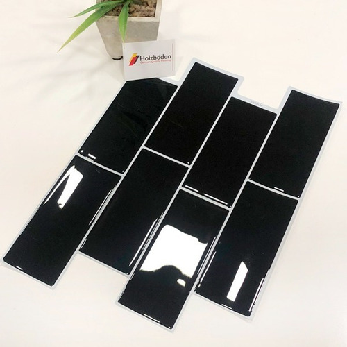 Pack X 5 Vinilo Subway Negro Autoadhesivos 3d Holzboden