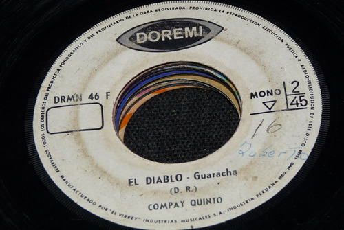 Jch- Compay Quinto El Diablo Guaracha Peru 45 Rpm