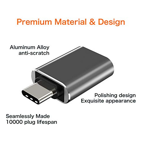 Adaptador Usb C A Usb Jxmox (paquete De 2), Usb C Macho A Us