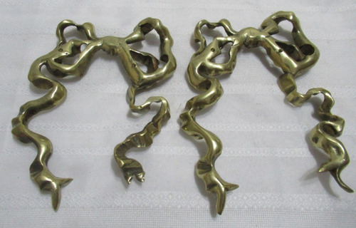 Antiguos Herrajes Bronce Moños Apliques Decoración Muebles (Usado)