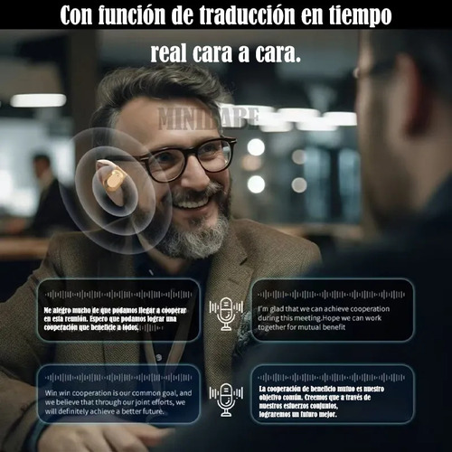 Auriculares Traductor Instantáneo Con Ia - 114 Idiomas En Tiempo Real, Compatible Ios/android, Ideal Para Viajeros Y Negocios
