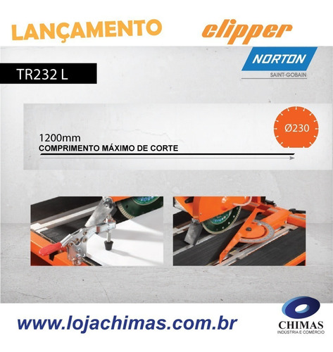 Cortadora De Ceramica Porcelanato Clipper Tr232 1100w 120cm