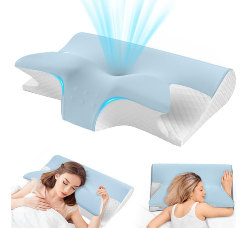 Almohada Memory Foam, Almohada Cervical Para Aliviar El