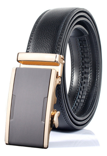 Cinturón Casual De Cuero Con Hebilla Automática Para Hombre