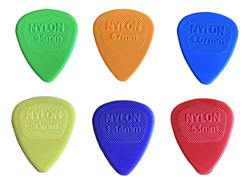 Picks Para Guitarra Dunlop Nylon X6 Unidades