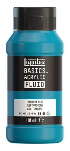 Tinta Acrílica Liquitex Basics Fluid 118ml Turquoise Blue