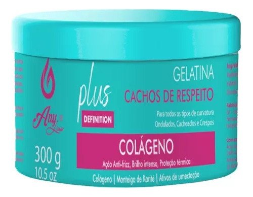 Gelatina Capilar Cachos De Respeito Any Liss 300g