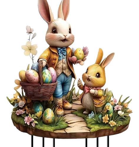 Figura De Acrílico Decorativa De Conejo De Pascua, Estilo H