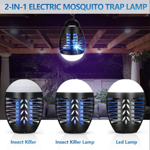 Lámpara Portátil Recargable Para Exterminar Insectos En Exte