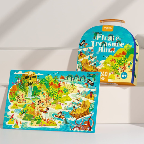 Mala de quebra-cabeça Pirate's Treasure - Mideer - Quebra-cabeças