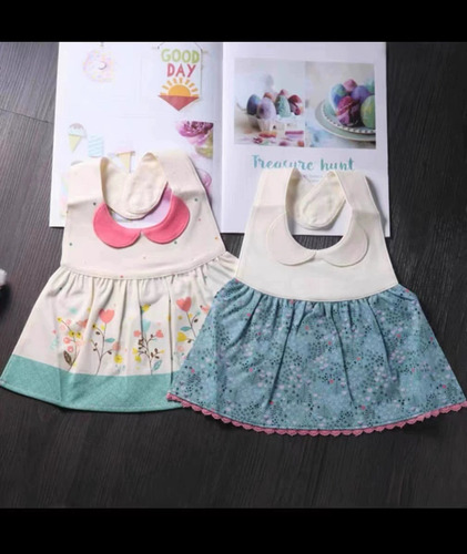 Babero Princesa Niña Con Botón A Presión Ajustable