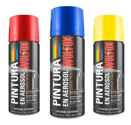 Pintura Aerosol 300ml Negro Mate Wolfox Wf0681