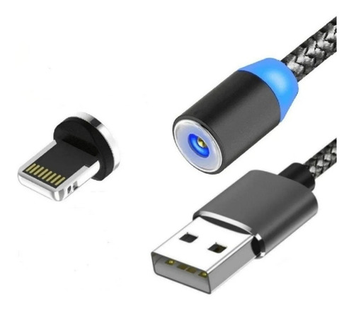 Cable De Datos Magnetico Carga 1 Mt Para iPhone Lightening