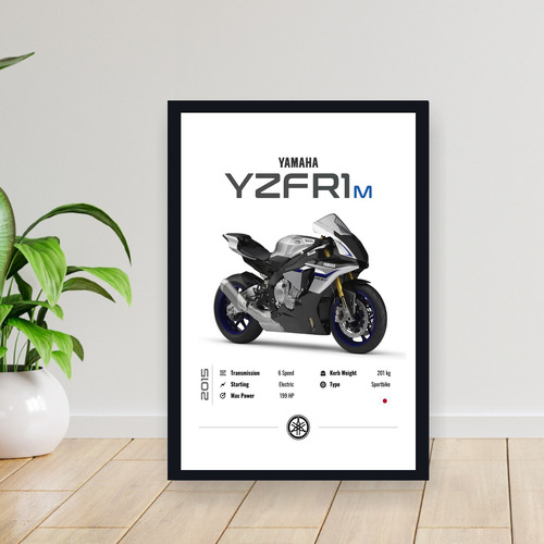 Cuadro 30x40 Moto Yamaha Yzfr1 2015
