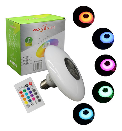 Foco Wanergy Rgb T/bocina 20w Bluetooth