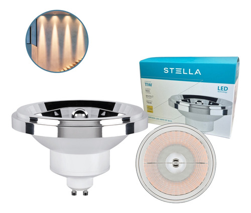 Lâmpada Led Eco Ar111 Stella 11w 12º 2700k Stl23443/27 Cor Da Luz Branco-quente 110v/220v