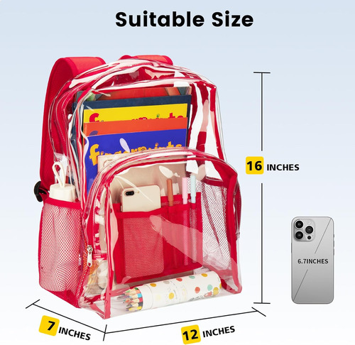 Mochila Vorspack De Pvc Transparente Resistente