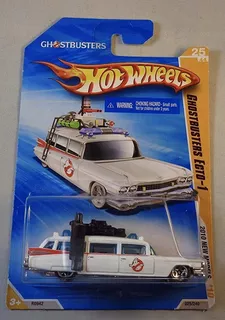 Hot Wheels  Ghostbusters Ecto-1  Cadillac Wagon Blanco