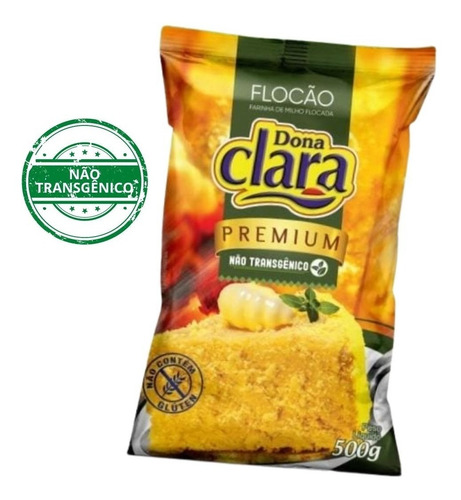 Cuscuz Farinha Milho Flocão Dona Clara 500g Não Transgênico