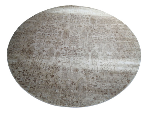 Tapete Redondo Diseño Persa Retro-moderno 290cm Nuevo Ocre 2.9 M 2.9 M Persa Ocre