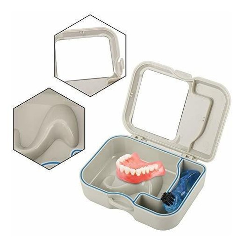 Lavabos - False Teeth Container Denture Funda Para Teeth Con