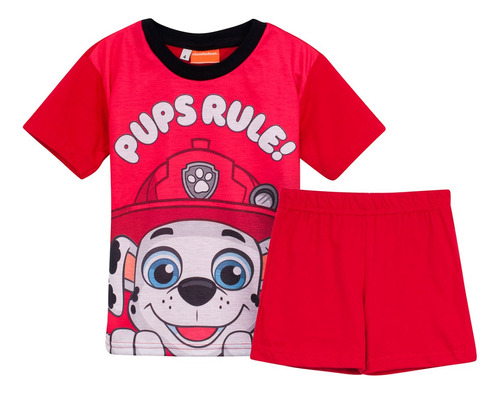 Pijama Conjunto Paw Patrol Verano Marshall Y Chase