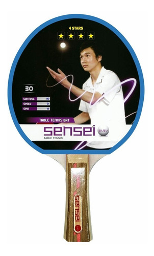 Paleta Ping Pong Sensei 4 Estrellas - Línea Profesional