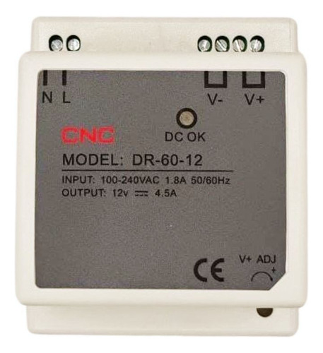 Fuente De Poder A Riel Din 60w 12vdc 4.5a - Cnc