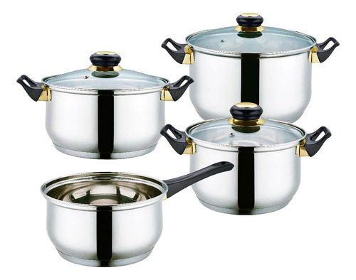 Bateria Cookware Mod. Bk201 Acero Inoxidable 12 Pzs