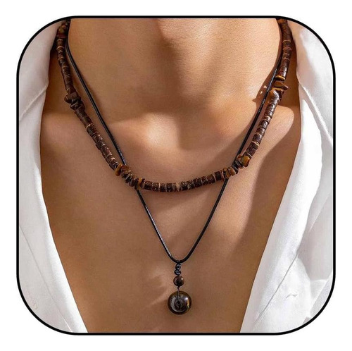Collar De Concha De Puka Para Hombre, Gargantilla De Concha