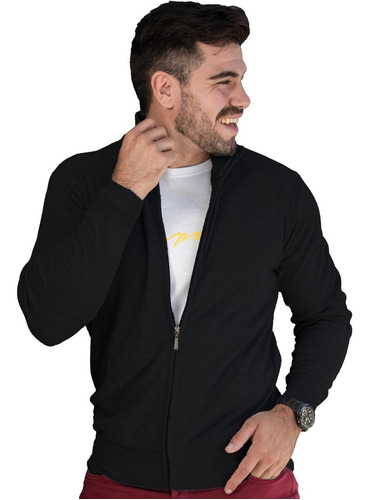 Imagen 1 de 5 de Campera De Hilo Hombre Sweater Liviano Saco Cierre Importado