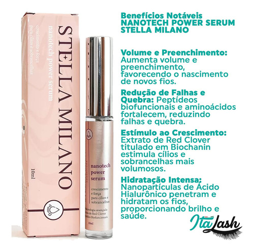 Sérum Stella Milano Nanotech Power Cílios Sobrancelhas 10ml