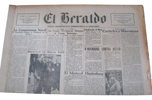 Periodico El Heraldo Martes 19 De Junio De 1934 Original