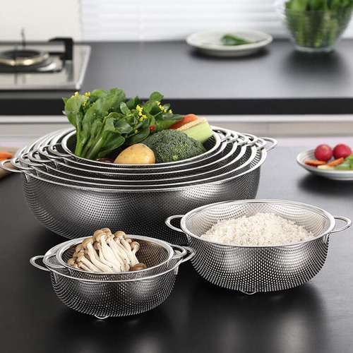 Alimentos Arroz Verduras Tamiz 16,5 Cm Plateado6