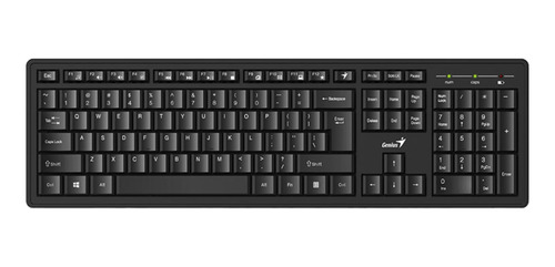 Imagen 2 de 3 de Kit de teclado y mouse inalámbrico Genius KM-8200 Inglés US de color negro