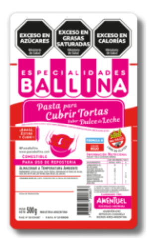 Pasta Ballina Para Cubrir Tortas Color 500gr Colores Color Rojo
