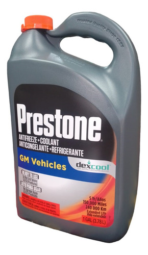 Prestone Antifreeze/coolant 50/50 Dexcool Color Naranjo